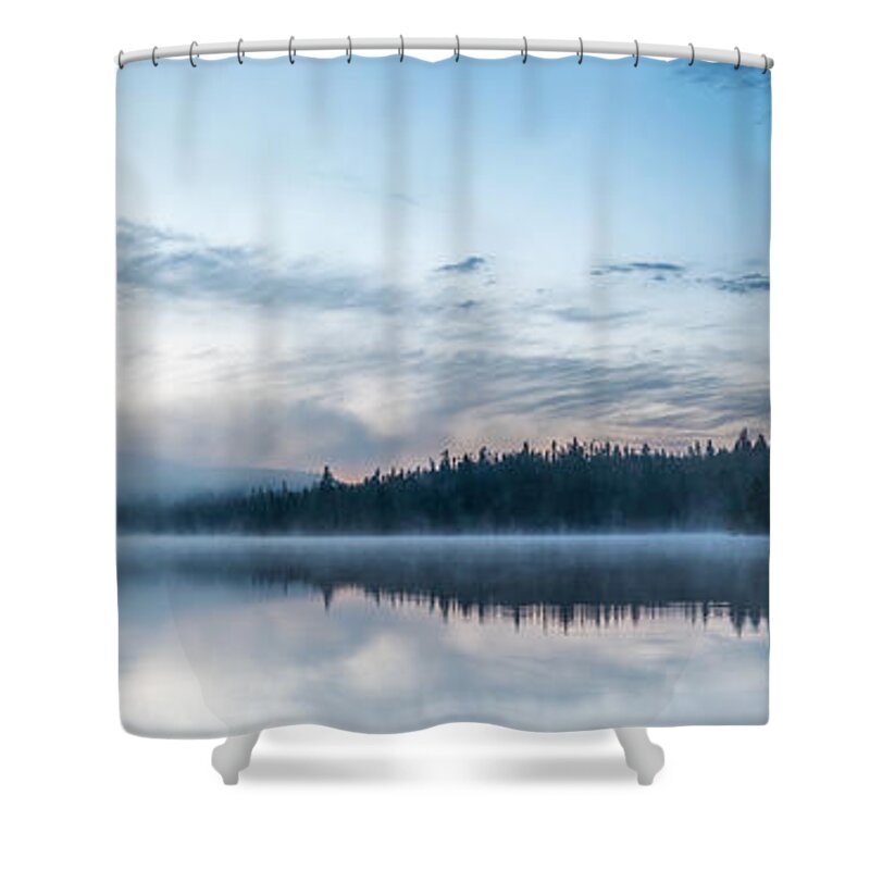 North Woods Shower Curtain featuring the photograph Nightfall in the North Woods by Matt Hammerstein