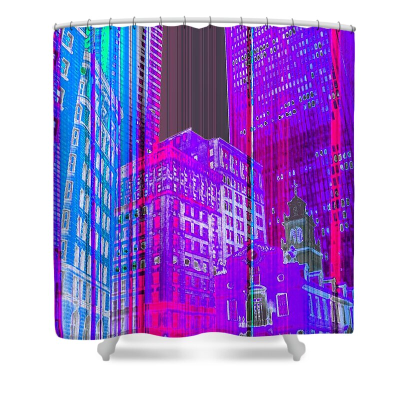 Night Life Shower Curtain featuring the photograph Nightlife the Psycho Way by Julie Lueders 