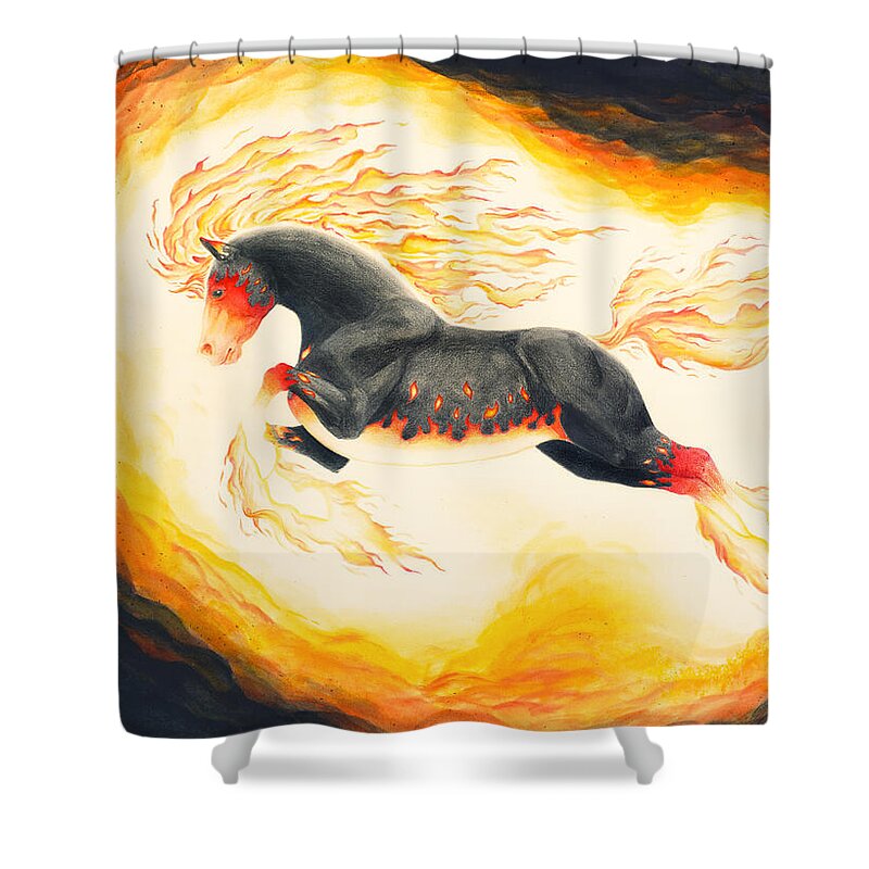 Nightmare Shower Curtain featuring the painting NIghtmare 3.0 by Melissa A Benson