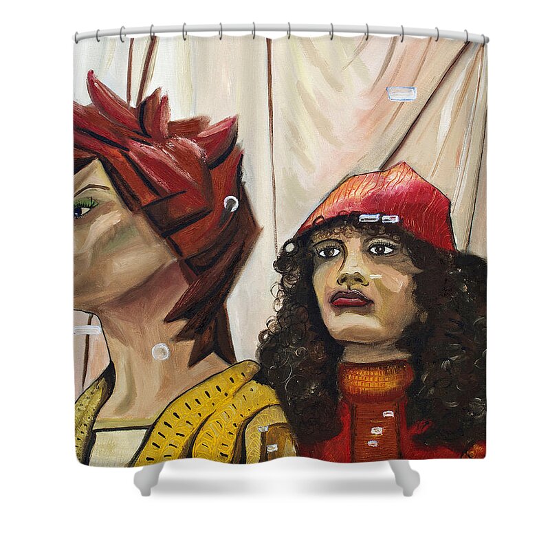 People Shower Curtain featuring the painting Nina and Star by Patricia Arroyo