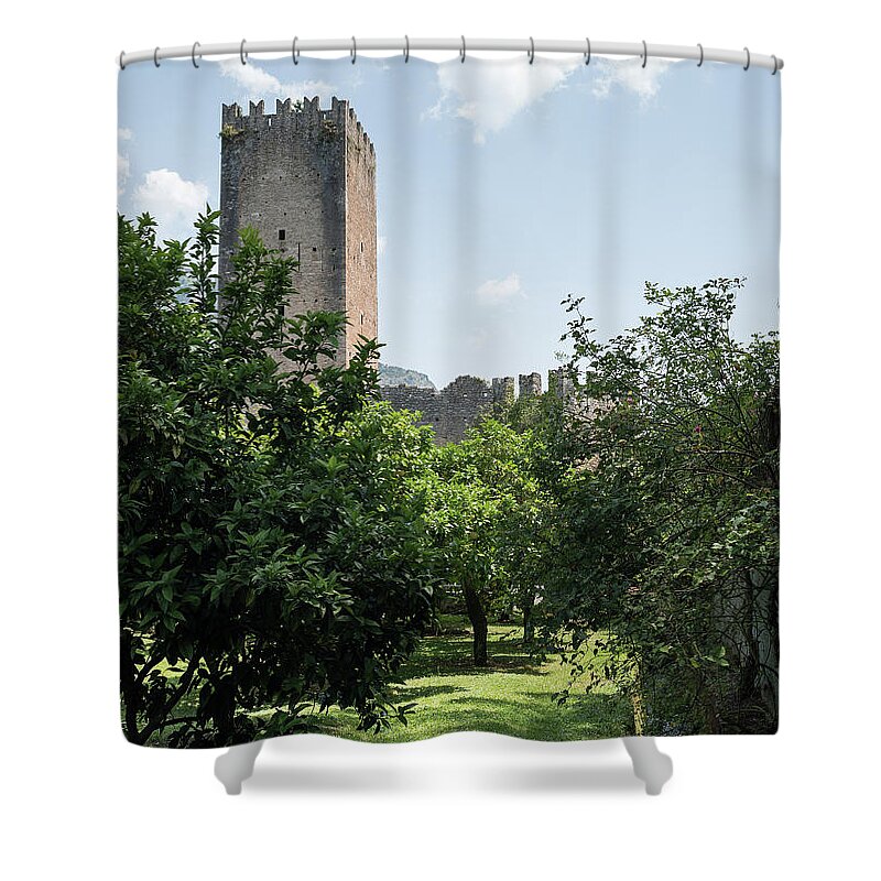 Bamboo Shower Curtain featuring the photograph Ninfa Garden, Rome Italy 8 by Perry Rodriguez