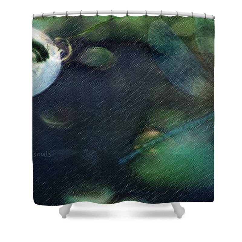 Dragonflies Shower Curtain featuring the digital art No Love For the Living by Delight Worthyn
