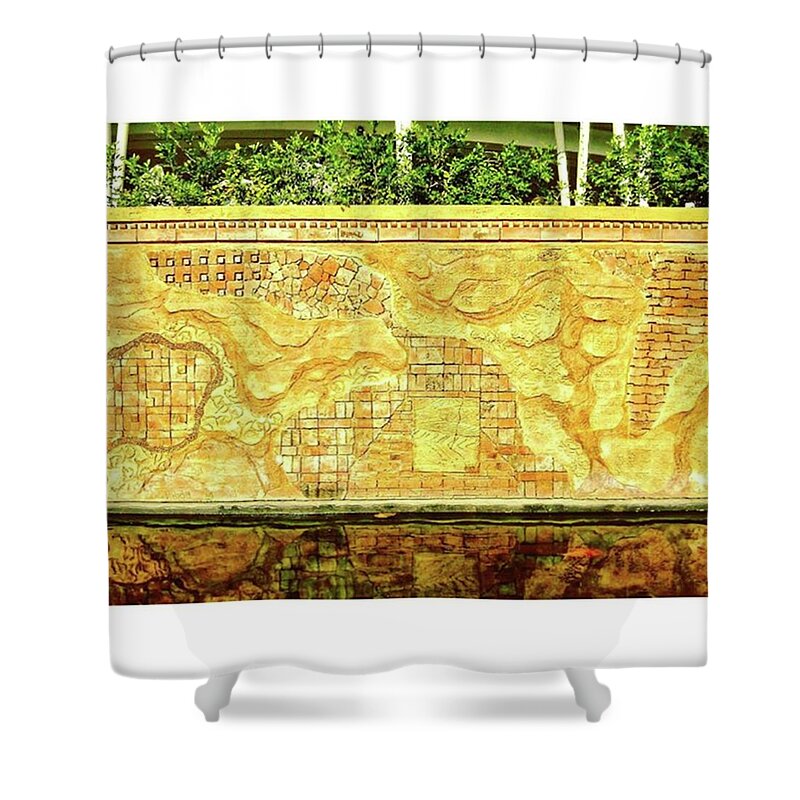 Travelandcreate Shower Curtain featuring the photograph no Man Is An Island, Entire Itself; by Loly Lucious
