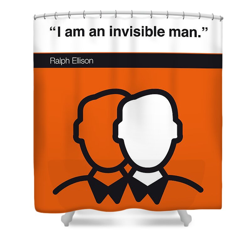 Ralph Shower Curtain featuring the digital art No010-MY-Invisible Man-Book-Icon-poster by Chungkong Art