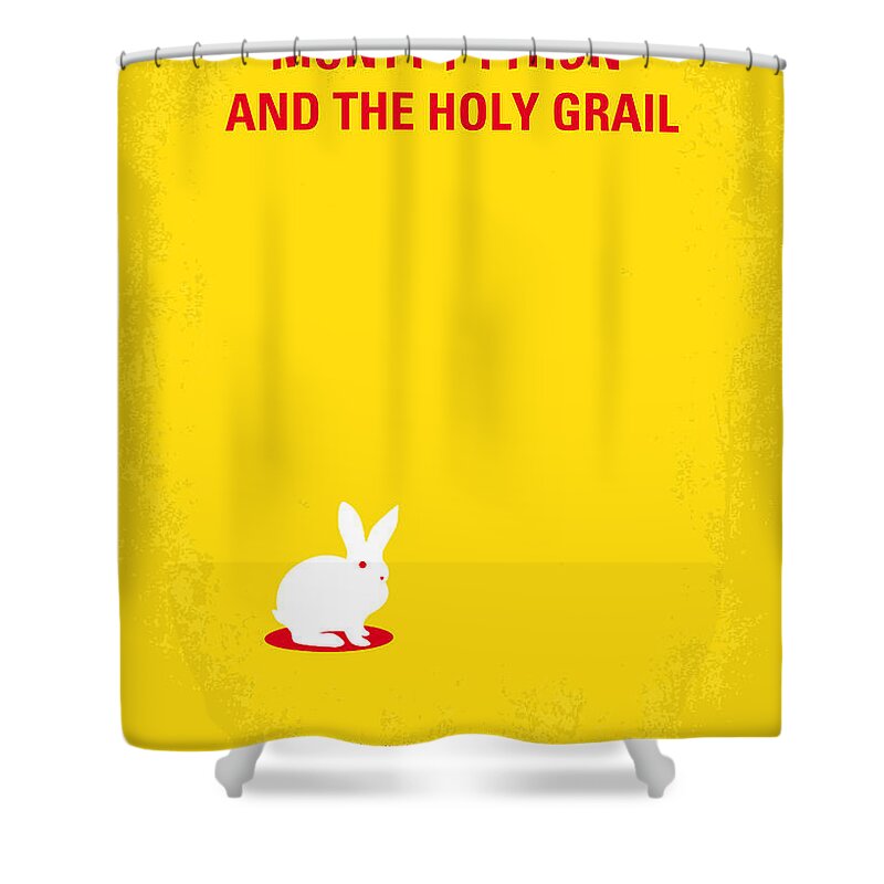Monty Python And The Holy Grail Shower Curtain featuring the digital art No036 My Monty Python And The Holy Grail minimal movie poster by Chungkong Art