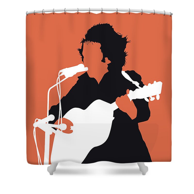 Don Shower Curtain featuring the digital art No143 MY DON MCLEAN Minimal Music poster by Chungkong Art