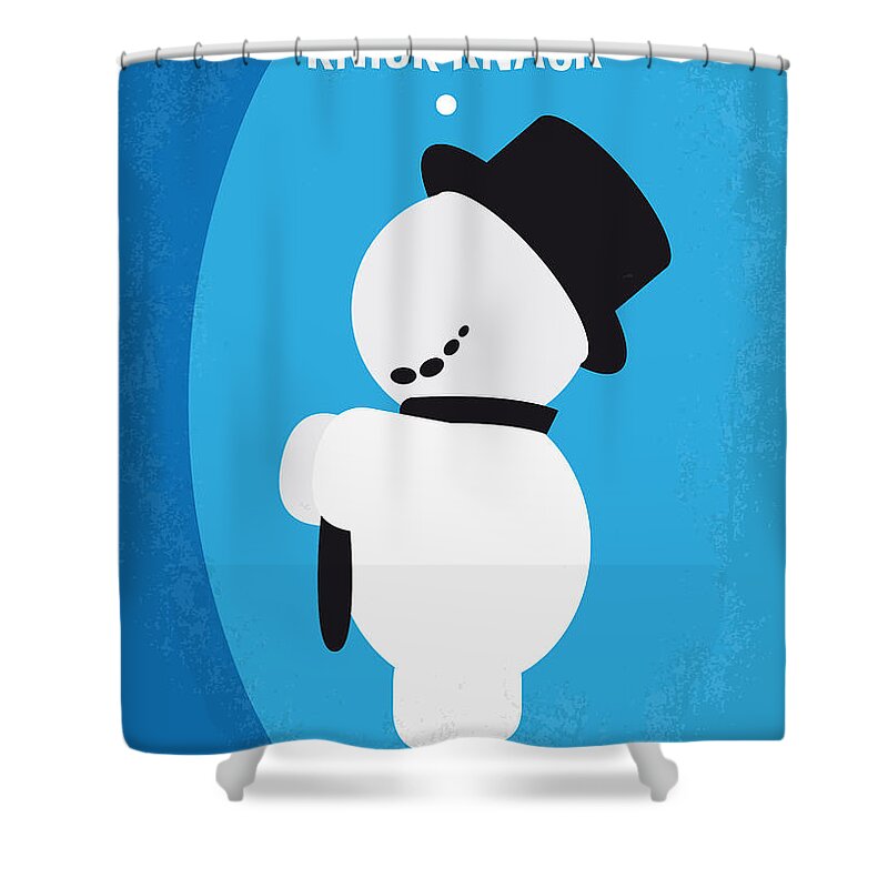 Luxo Shower Curtain featuring the digital art No172 My Knick Knack minimal movie poster by Chungkong Art