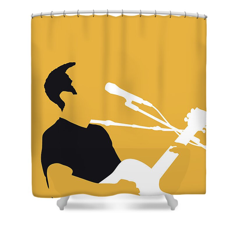 Jack Shower Curtain featuring the digital art No174 MY Jack Johnson Minimal Music poster by Chungkong Art