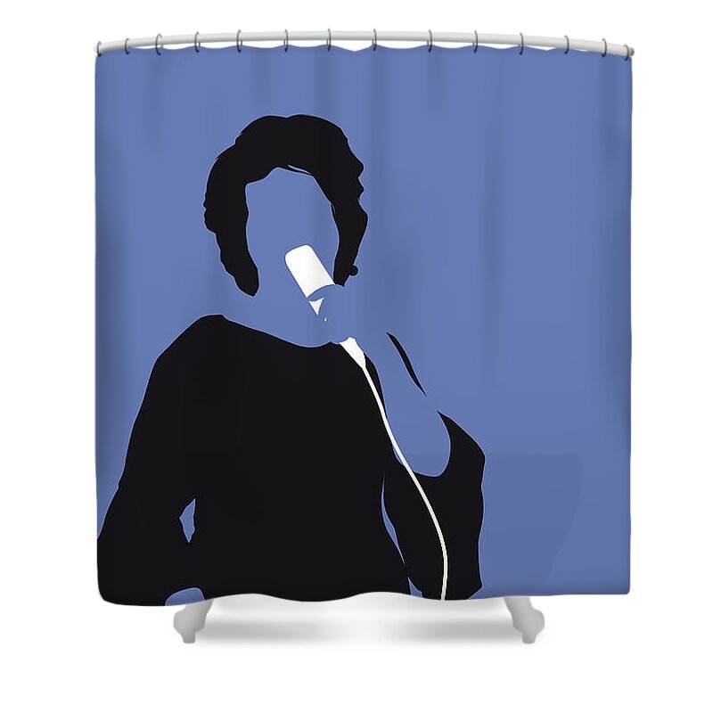 Aretha Shower Curtain featuring the digital art No188 MY ARETHA FRANKLIN Minimal Music poster by Chungkong Art