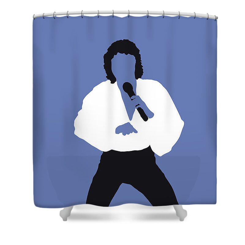 Barry Shower Curtain featuring the digital art No198 MY BARRY MANILOW Minimal Music poster by Chungkong Art