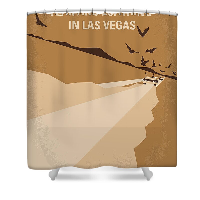 Fear Shower Curtain featuring the digital art No293 My Fear and loathing Las vegas minimal movie poster by Chungkong Art