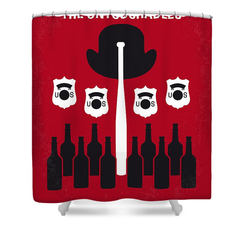 The Untouchables Shower Curtain featuring the digital art No463 My The Untouchables minimal movie poster by Chungkong Art