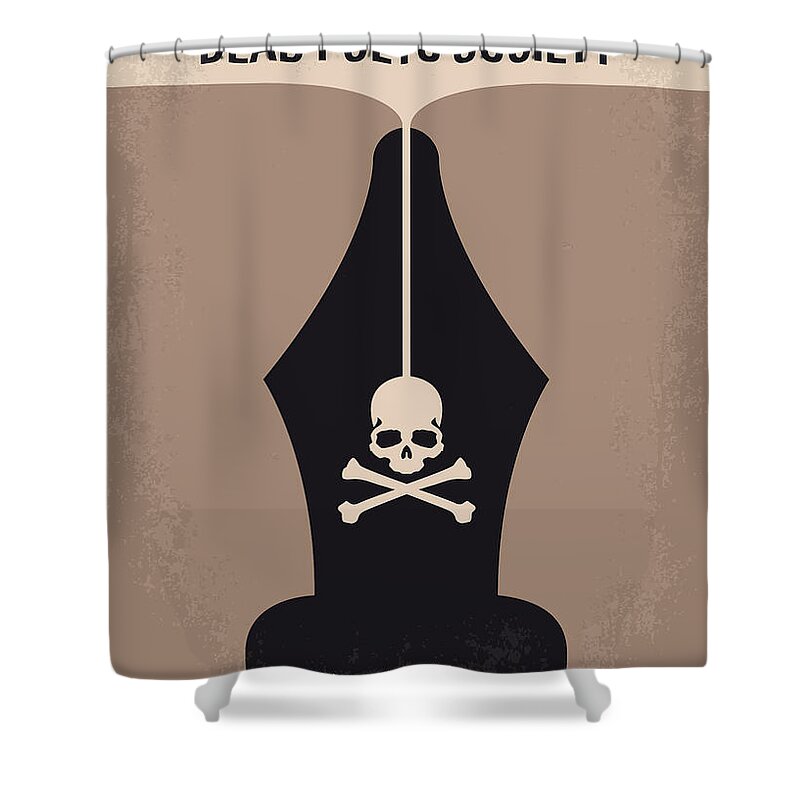 Dead Shower Curtain featuring the digital art No486 My Dead Poets Society minimal movie poster by Chungkong Art