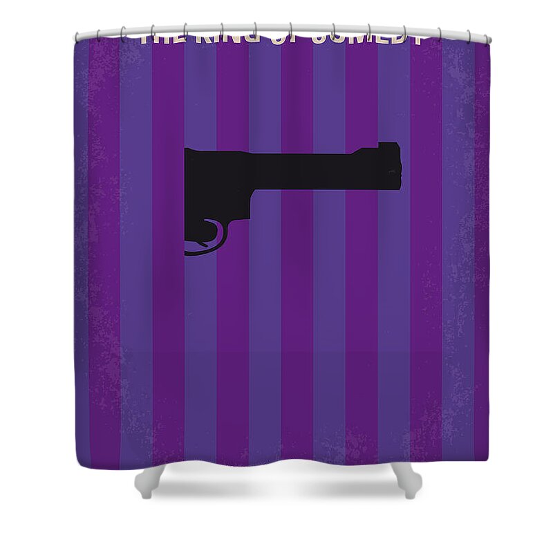 King Shower Curtain featuring the digital art No496 My The King of Comedy minimal movie poster by Chungkong Art