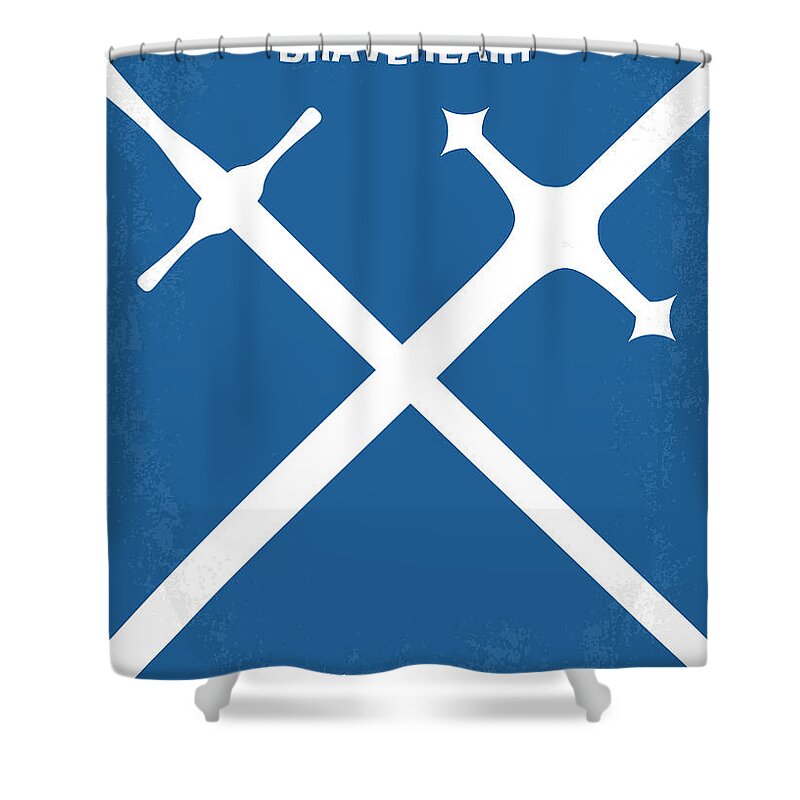 Braveheart Shower Curtain featuring the digital art No507 My Braveheart minimal movie poster by Chungkong Art