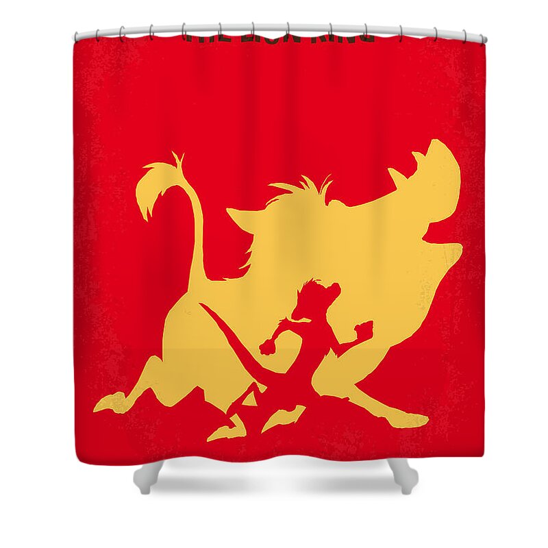 The Lion King Shower Curtain featuring the digital art No512 My The Lion King minimal movie poster by Chungkong Art