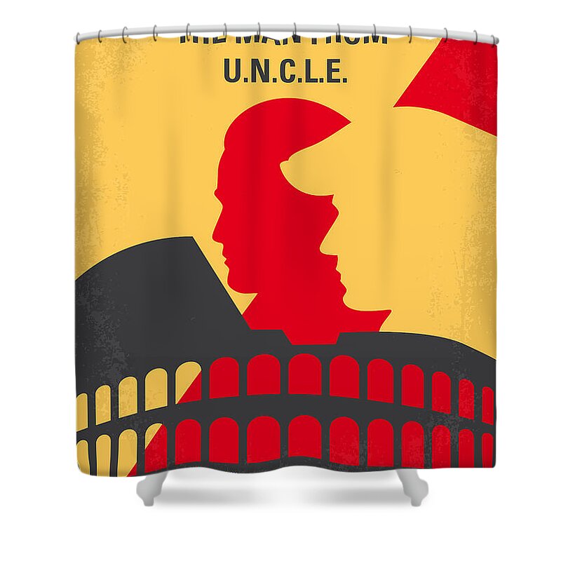 Man From Uncle Shower Curtain featuring the digital art No572 My Man from UNCLE minimal movie poster by Chungkong Art