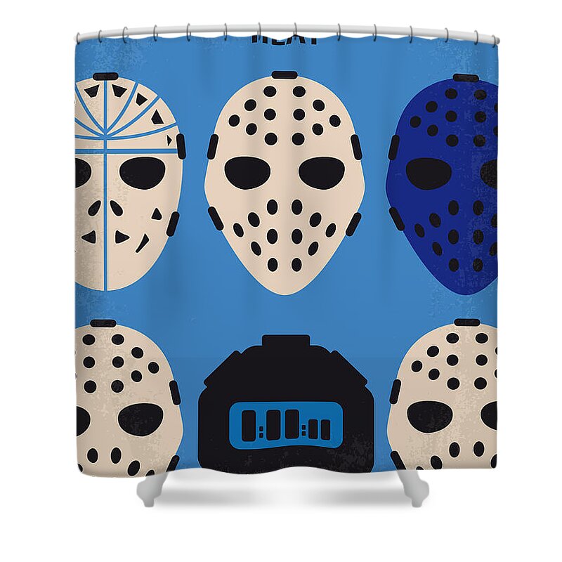 Heat Shower Curtain featuring the digital art No621 My Heat minimal movie poster by Chungkong Art