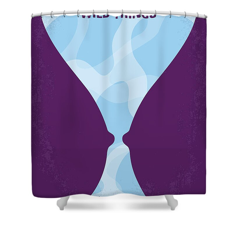 Wild Shower Curtain featuring the digital art No630 My Wild Things minimal movie poster by Chungkong Art