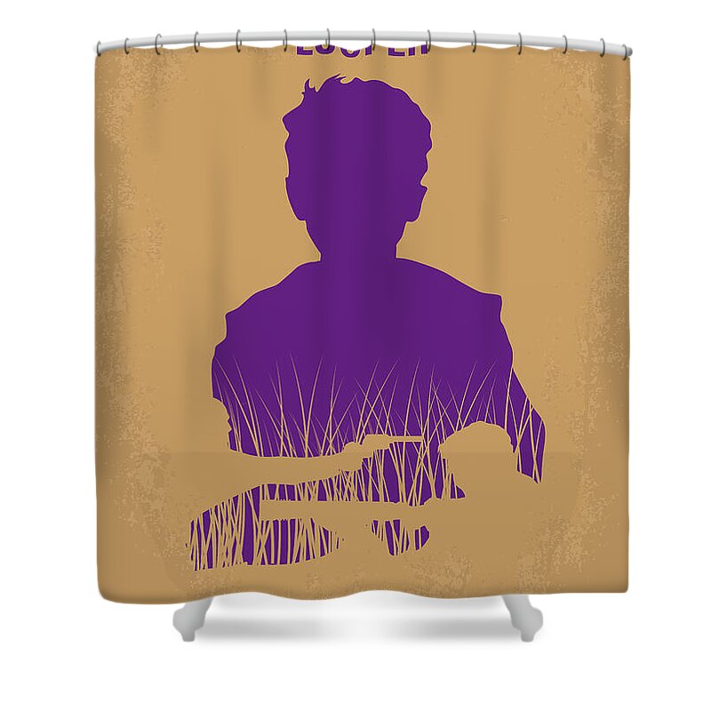 Looper Shower Curtain featuring the digital art No636 My Looper minimal movie poster by Chungkong Art