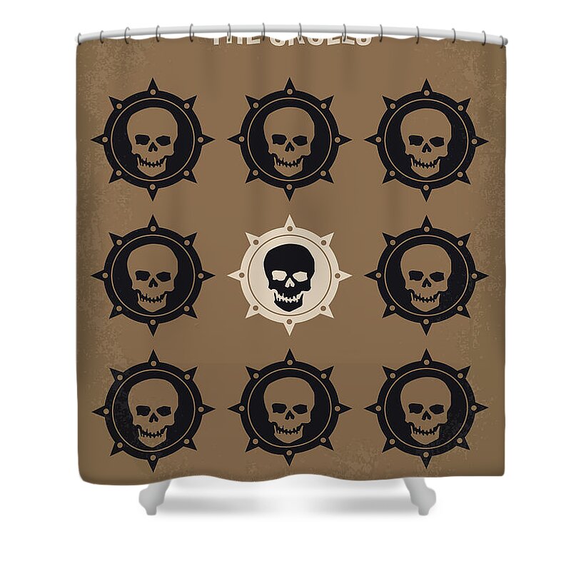 The Shower Curtain featuring the digital art No662 My The Skulls minimal movie poster by Chungkong Art