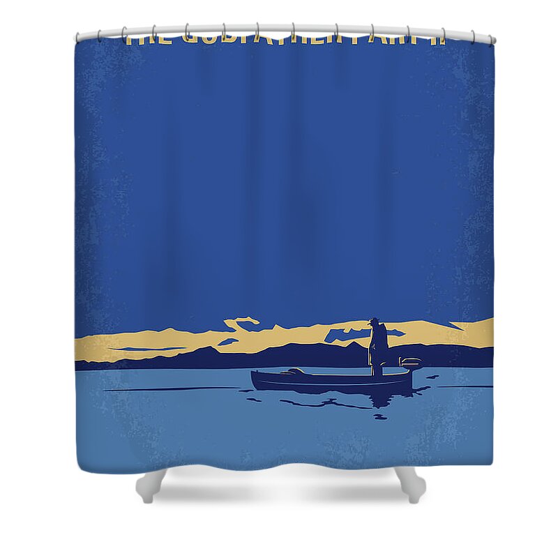 Godfather Ii Shower Curtain featuring the digital art No686-2 My Godfather II minimal movie poster by Chungkong Art