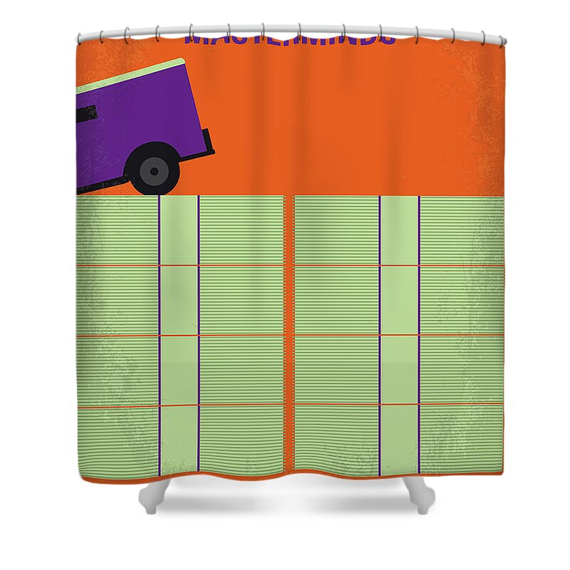 Masterminds Shower Curtain featuring the digital art No851 My Masterminds minimal movie poster by Chungkong Art