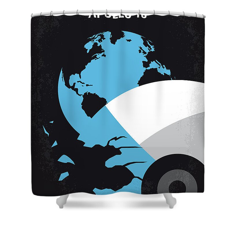 Apollo 18 Shower Curtain featuring the digital art No873 My Apollo 18 minimal movie poster by Chungkong Art