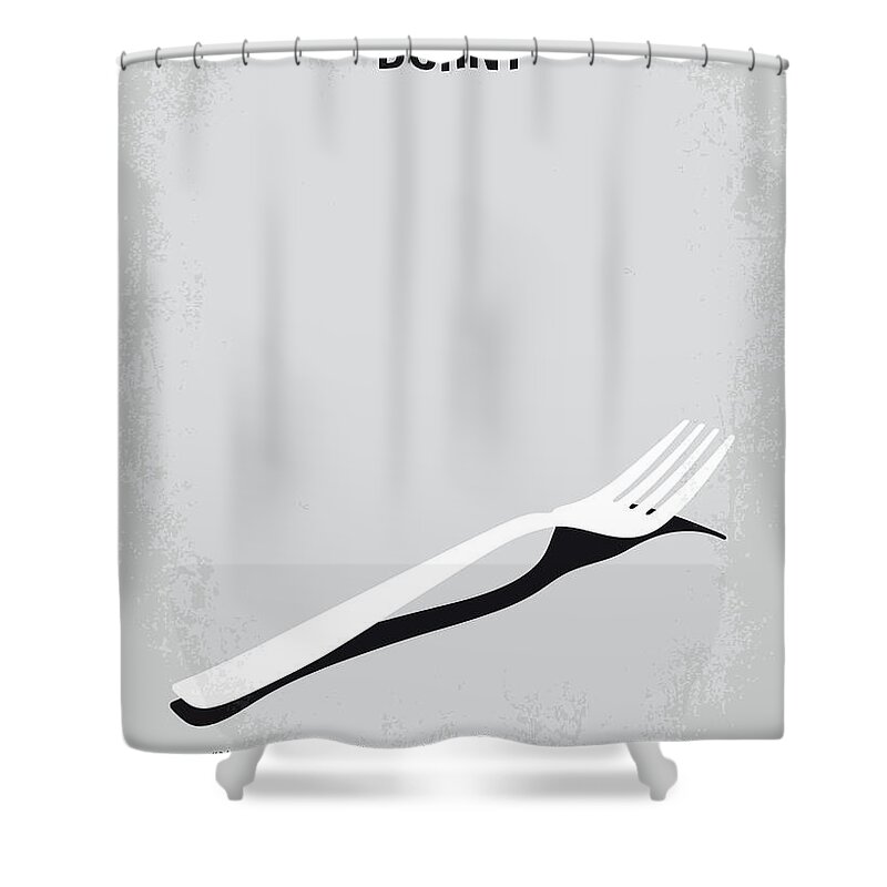 Burnt Shower Curtain featuring the digital art No963 My Burnt minimal movie poster by Chungkong Art
