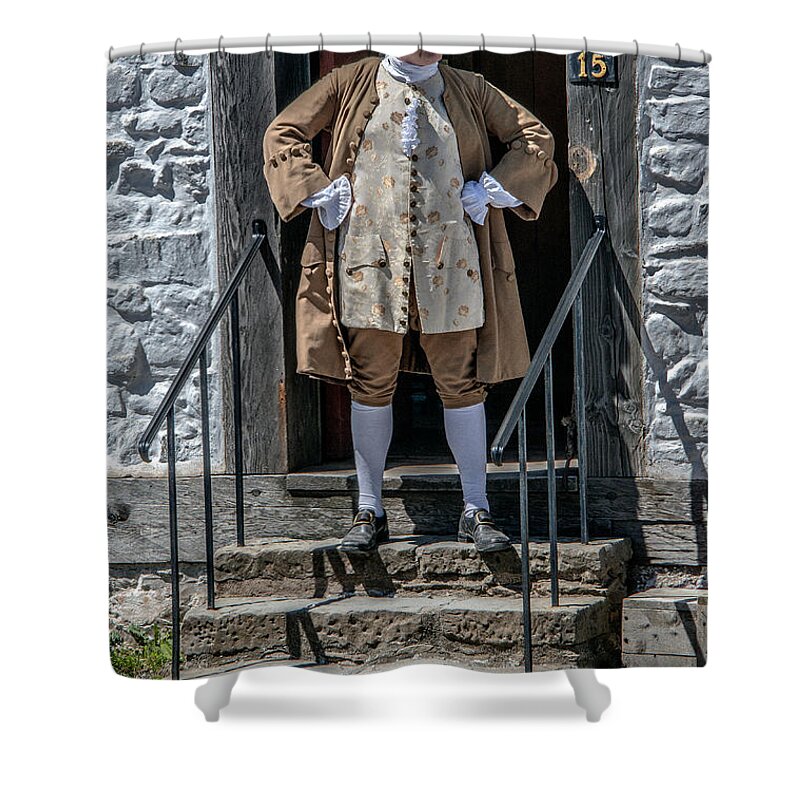 Nova Scotia Shower Curtain featuring the photograph Noble Men 18th century. by Patrick Boening