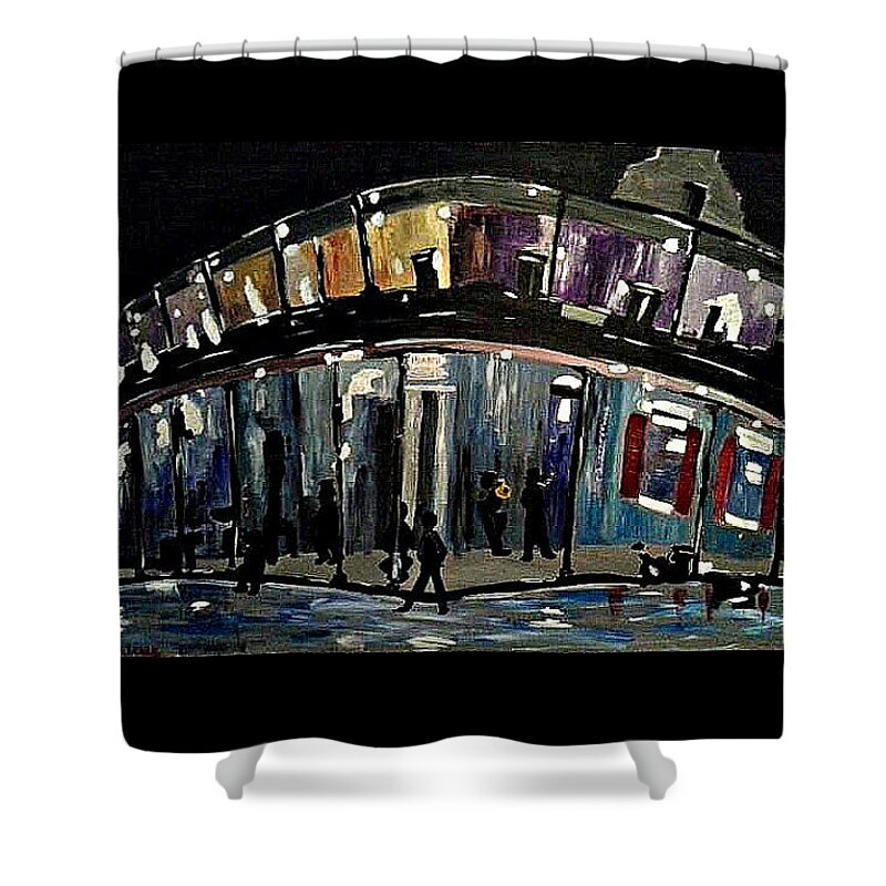 New Orleans Shower Curtain featuring the painting NOLA Blur Series 3 by Kerin Beard
