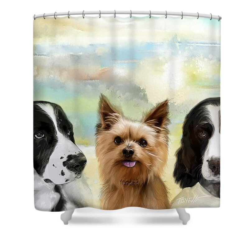 Springers Shower Curtain featuring the painting Normans Boys... by Mark Tonelli