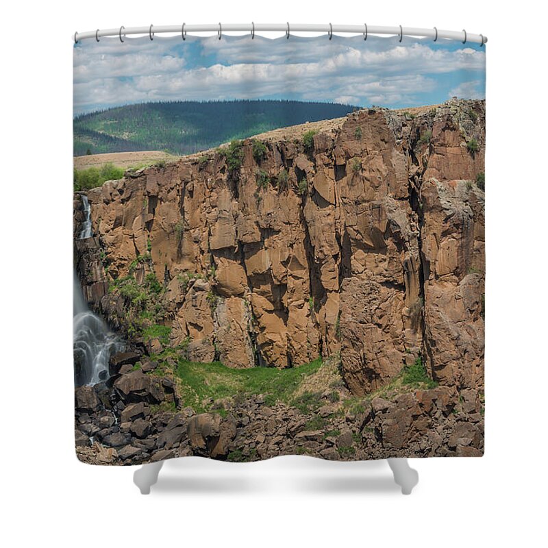 Waterfall Shower Curtain featuring the photograph North Clear Creek Falls, Creede, Colorado 2 by Adam Reinhart