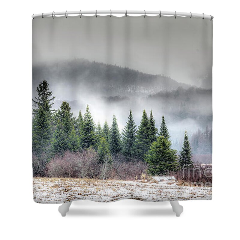 Snow Shower Curtain featuring the photograph North Meadow by Rod Best
