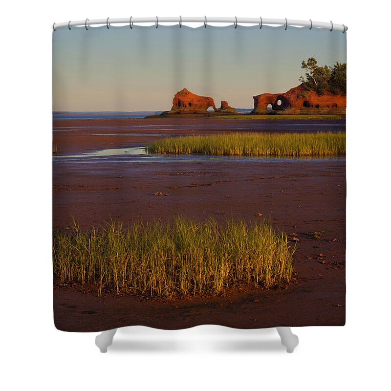 Coastline Shower Curtain featuring the photograph North Medford Coastline At Sunset by Irwin Barrett