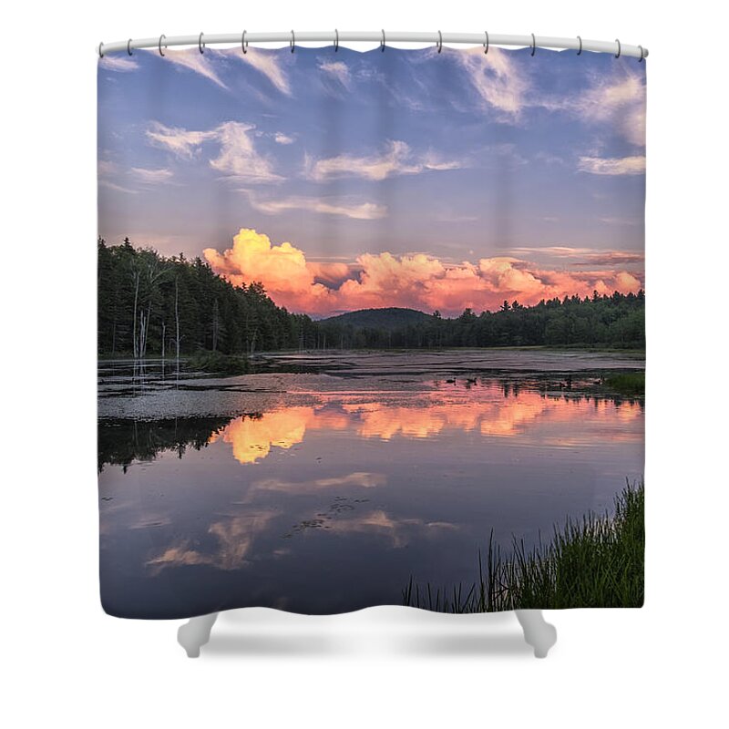Marlboro Shower Curtain featuring the photograph North Pond Sunset by Tom Singleton