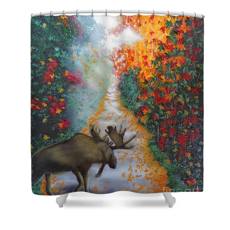 Fall Shower Curtain featuring the painting Northern Delights by Dianna Lewis