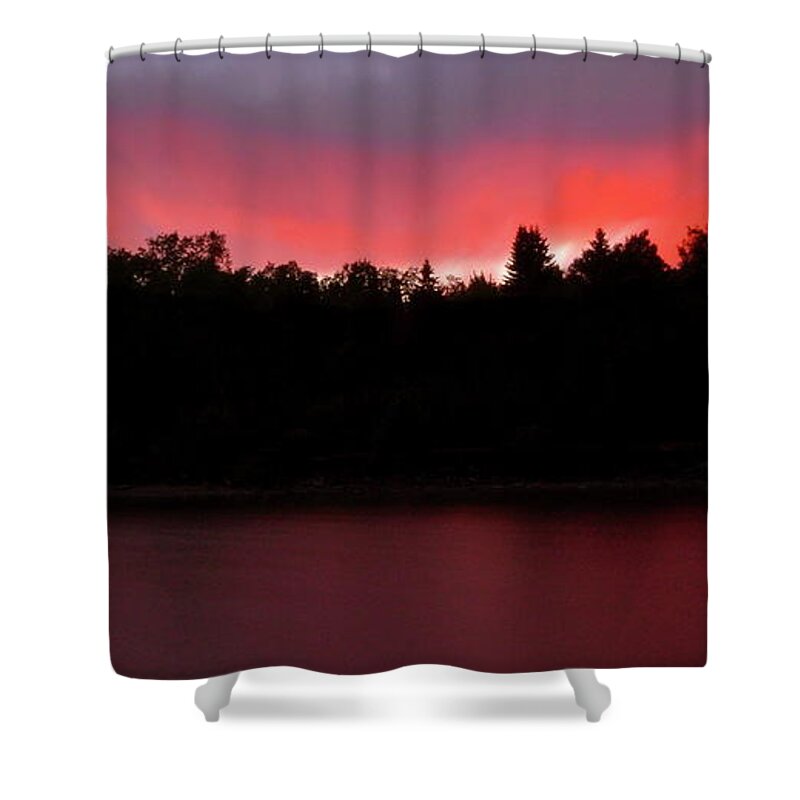 Sunset Shower Curtain featuring the photograph Northern Lakes by Harry Moulton