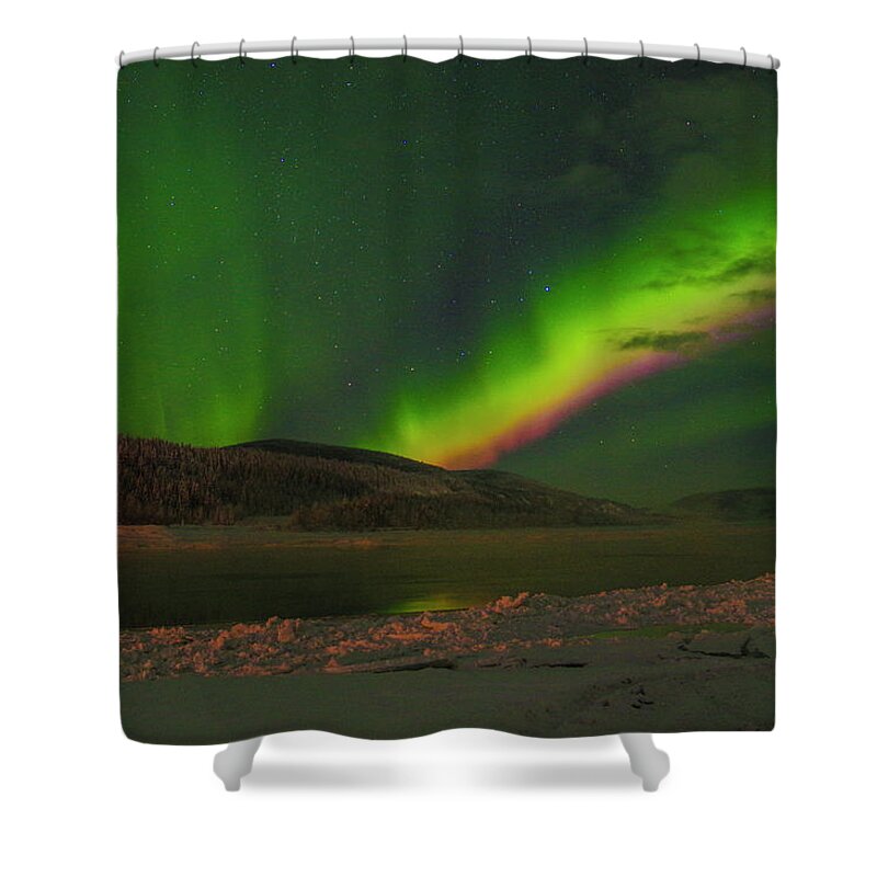 Canada Shower Curtain featuring the photograph Northern Northern Lights 3 by Phyllis Spoor