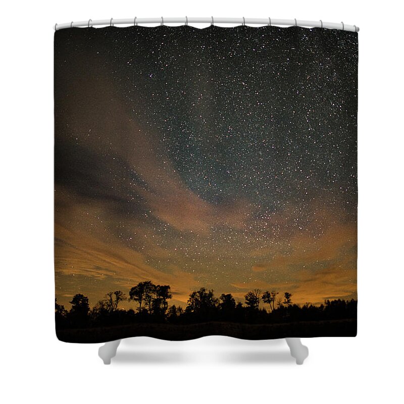 Night Shower Curtain featuring the photograph Northern Sky at Night by Phil Abrams