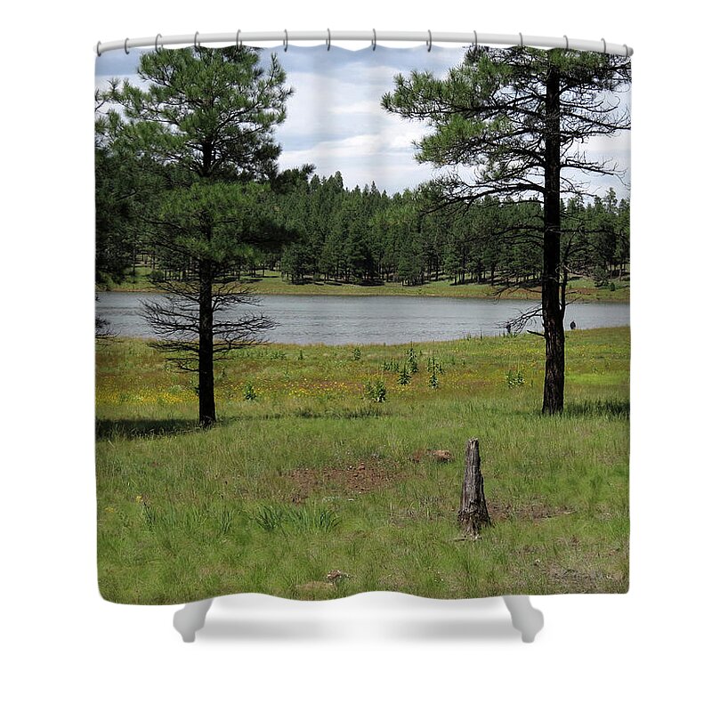 Lake Shower Curtain featuring the photograph Northland Arizona by Laurel Powell