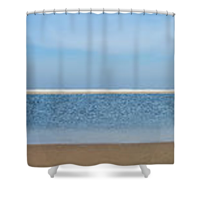Panorama Shower Curtain featuring the photograph Northsea Panorama by Casper Cammeraat