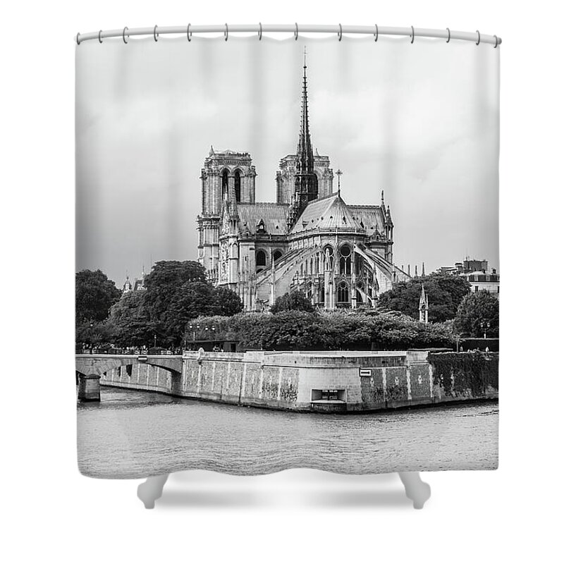 Notre Dame Cathedral Shower Curtain featuring the photograph Notre Dame Cathedral by Helen Jackson