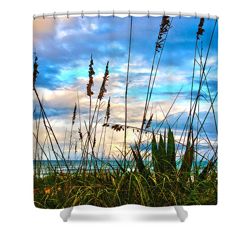 Beach Shower Curtain featuring the photograph November Day at the Beach in Florida by Susanne Van Hulst
