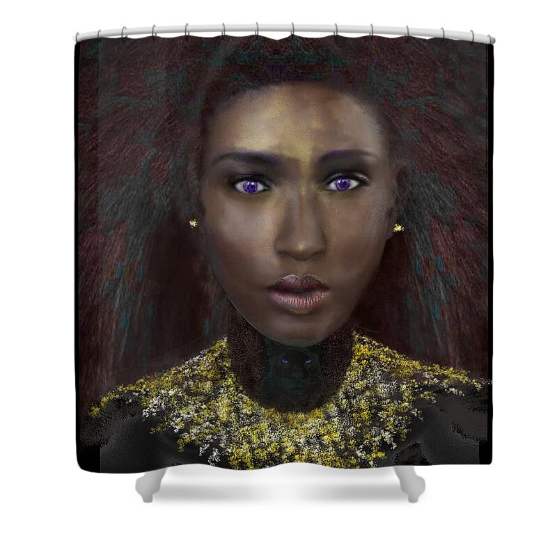 Victor Shelley Shower Curtain featuring the digital art Nubia by Victor Shelley