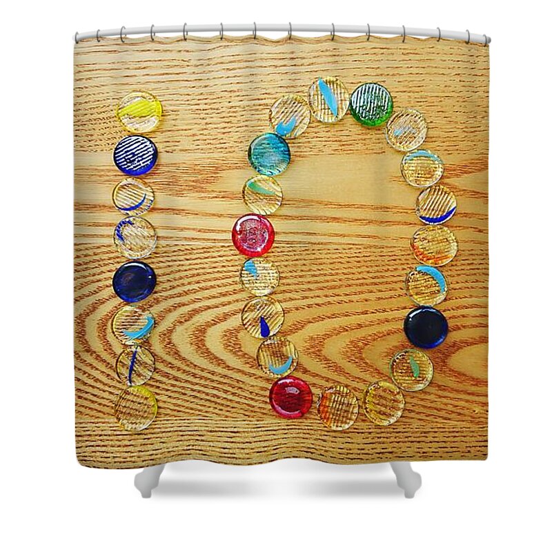 Glass Shower Curtain featuring the photograph Number 10 by Shunsuke Kanamori