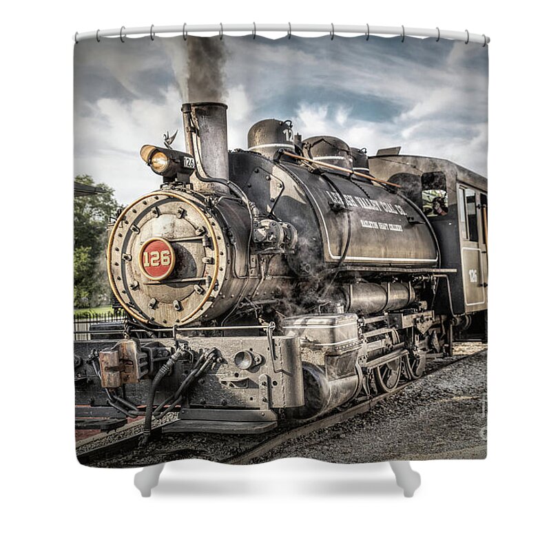 Train Shower Curtain featuring the photograph Number 126 by Lynn Sprowl