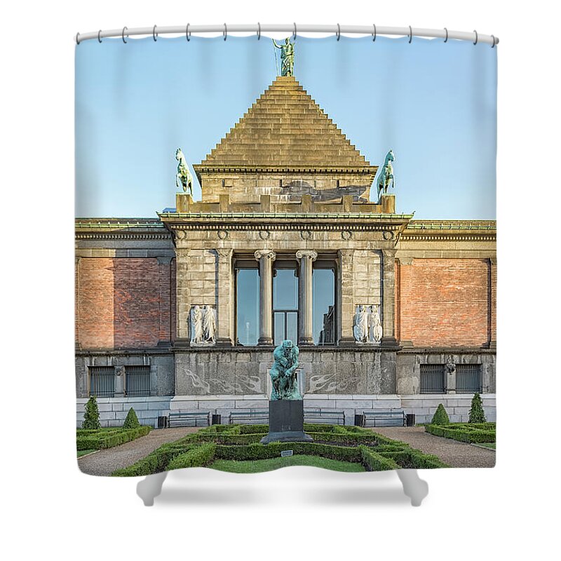 Landmark Shower Curtain featuring the photograph Ny Carlsberg Glyptotek in Copenhagen by Antony McAulay