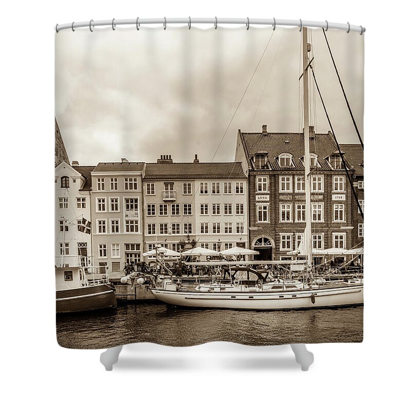 City Shower Curtain featuring the photograph Nyhavn - New Harbor by W Chris Fooshee