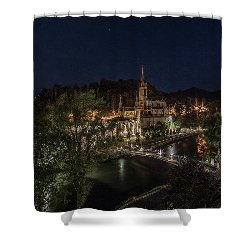 Basilica Shower Curtain featuring the photograph O Holy Night by Everet Regal